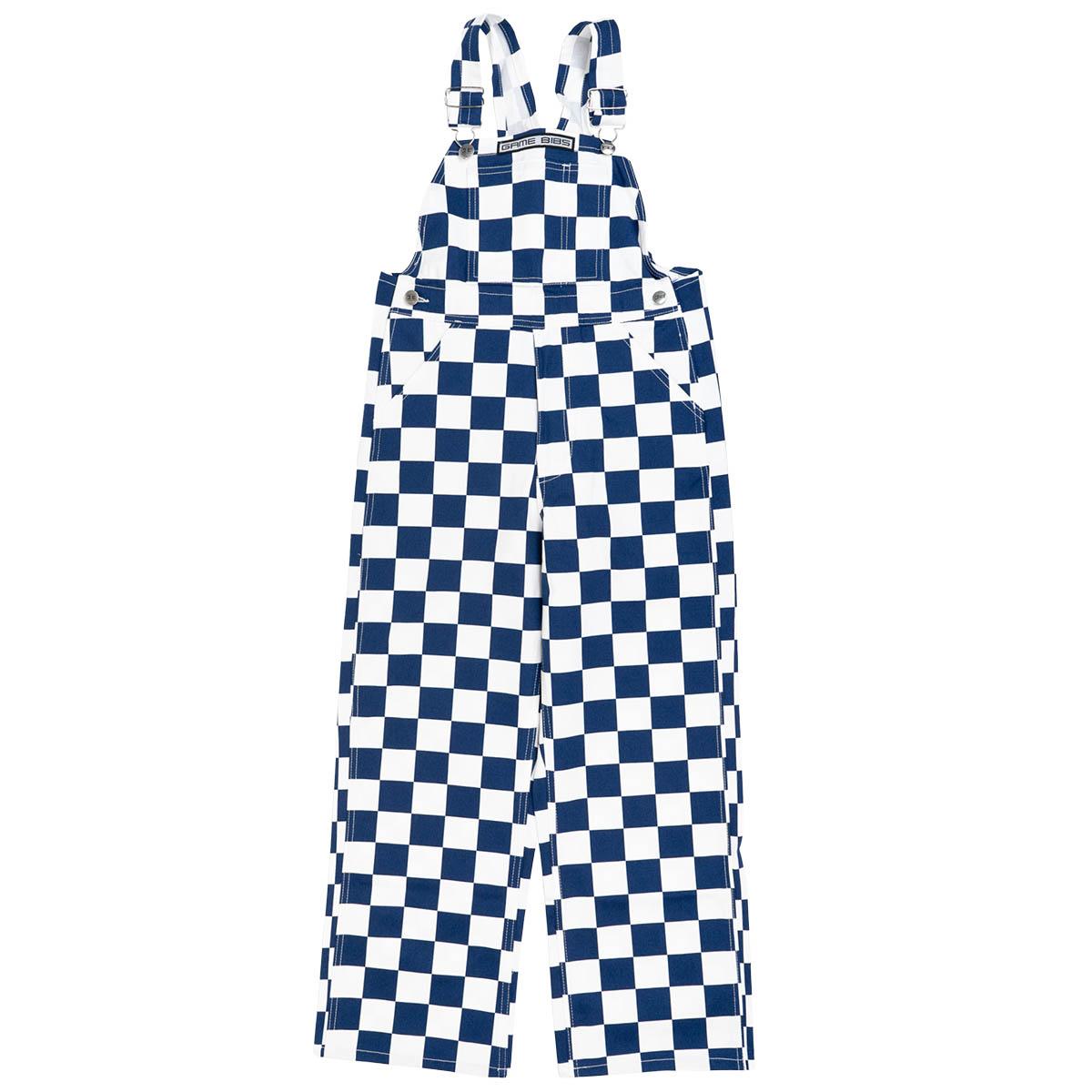 gameday bibs navy and white checkered youth